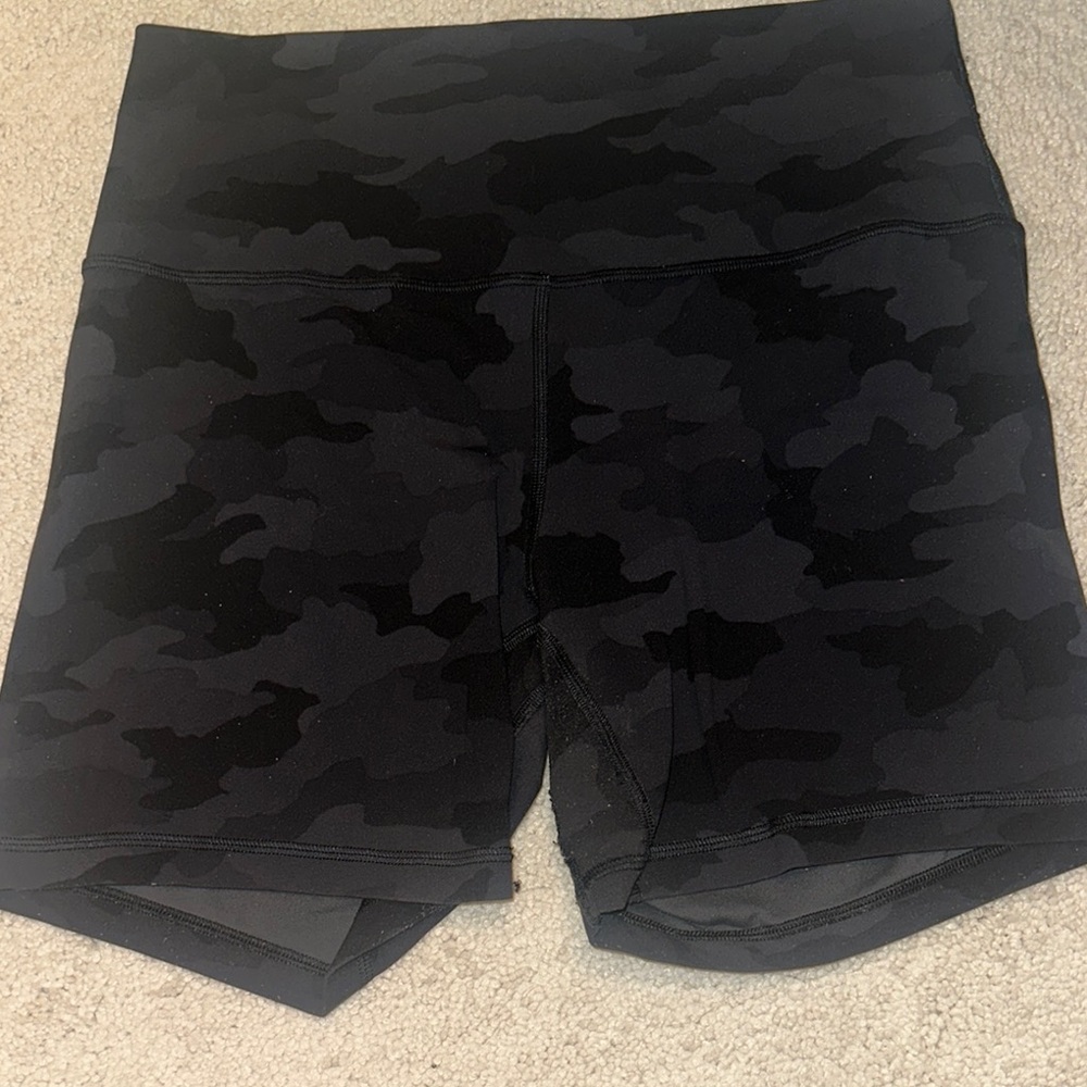 Women's Black Camouflage Shorts